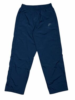 Vintage Y2K Nike Navy Baggy Track Pants Wide Leg Pockets Size L